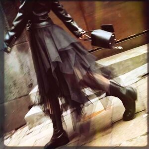 Tulle Asymmetrical Kerchief Tiered Hem Skirt